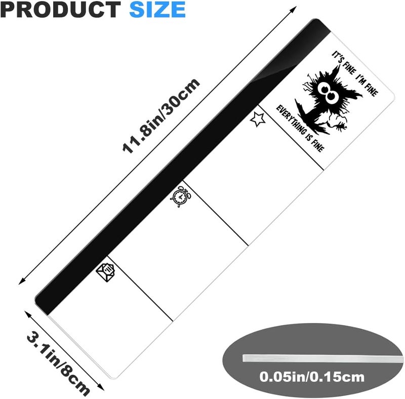 HTBIG Computer Monitor Memo Board It's Fine I'm Fine Everything is Fine Logo Monitor Message Board Sticky Notes Office Desk Accessories for Send Family Members Office Friends and Colleagues Gifts - Image 3